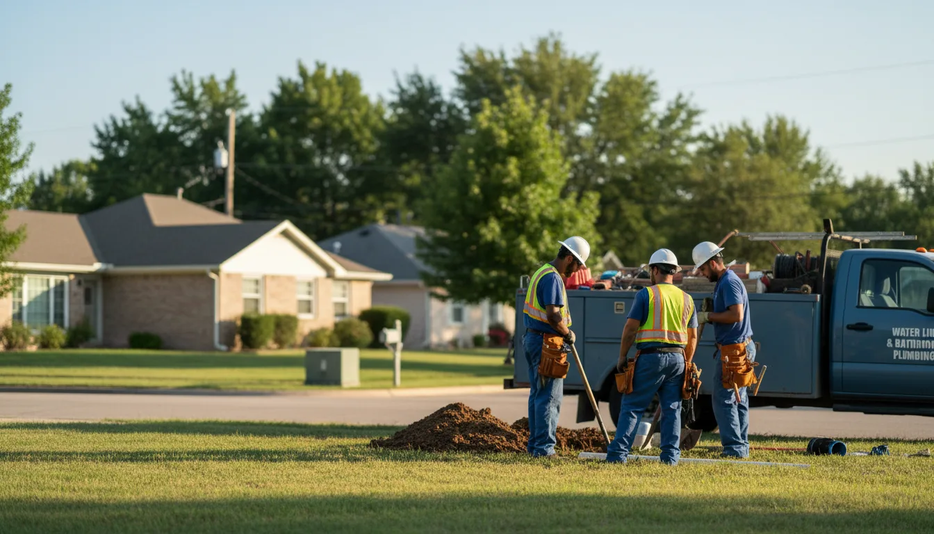 Residential water line and bathroom plumbing service in Wolflake, IN